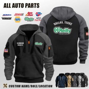 Custom US Auto Parts Location Halfzip Hoodie 1