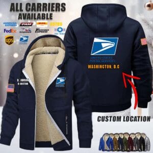 Custom US Carrier Location Fleece Zip Hoodie 2 1