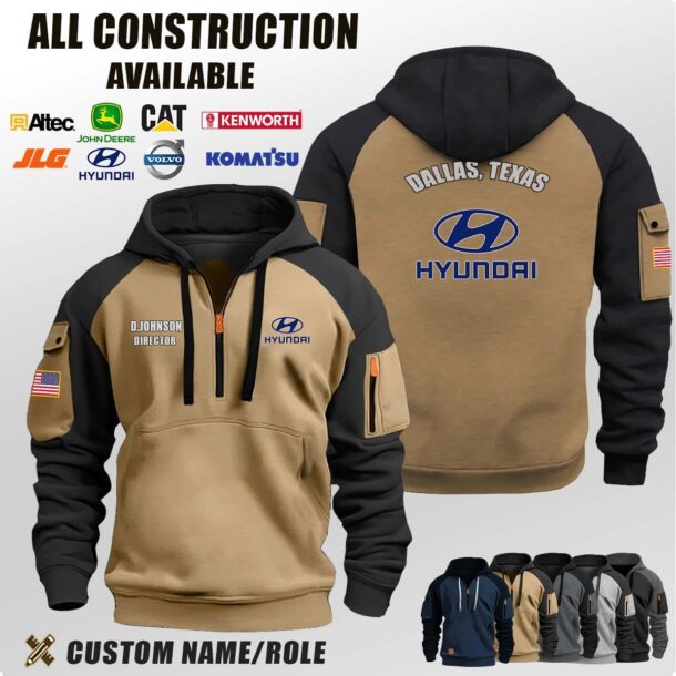 Custom US Construction Location Halfzip Hoodie 11