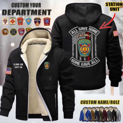 Custom US FIrefighter N1 All Gave Some Fleece Zip Hoodie 1