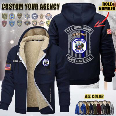Custom US Law Enforcement N1 All Gave Some Fleece Zip Hoodie 1