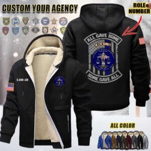 Custom US Law Enforcement N1 All Gave Some Fleece Zip Hoodie 2 Copy