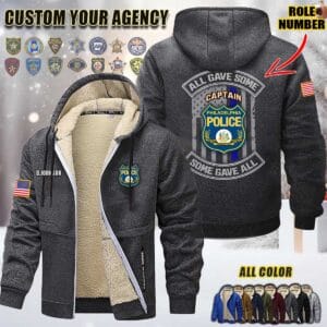 Custom US Law Enforcement N1 All Gave Some Fleece Zip Hoodie 3 Copy