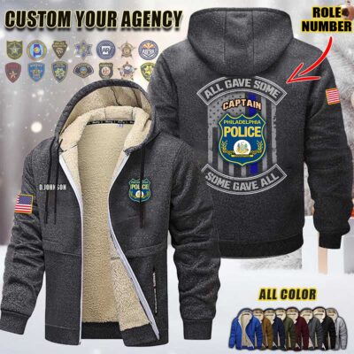 Custom US Law Enforcement N1 All Gave Some Fleece Zip Hoodie 3 Copy