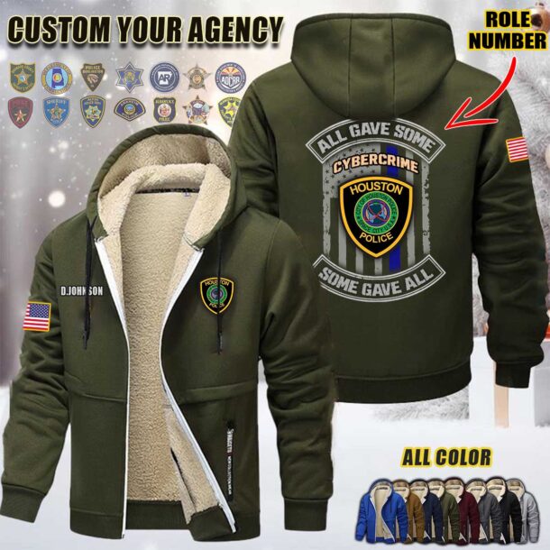 Custom US Law Enforcement N1 All Gave Some Fleece Zip Hoodie 4 Copy