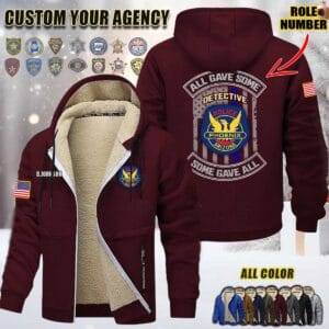 Custom US Law Enforcement N1 All Gave Some Fleece Zip Hoodie 5 Copy