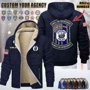 Custom US Law Enforcement N2 Once Law Enforcement Fleece Zip Hoodie 1