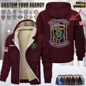 Custom US Law Enforcement N2 Once Law Enforcement Fleece Zip Hoodie 4
