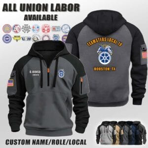 Custom Union Labor V2 Halfzip Hoodie 1