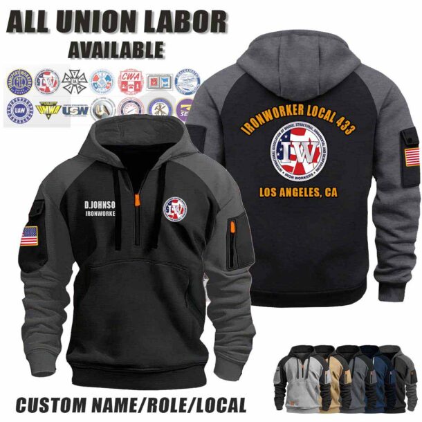 Custom Union Labor V2 Halfzip Hoodie 2 2