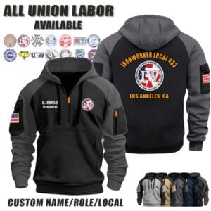 Custom Union Labor V2 Halfzip Hoodie 2
