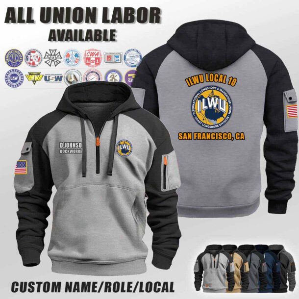 Custom Union Labor V2 Halfzip Hoodie 4 1