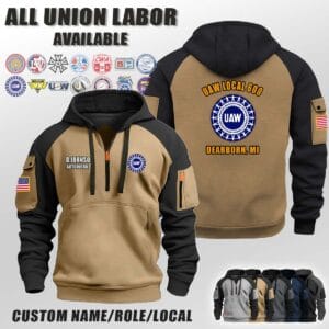 Custom Union Labor V2 Halfzip Hoodie 5