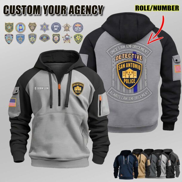 N1 Once Law Enforcement Halfzip Hoodie 5