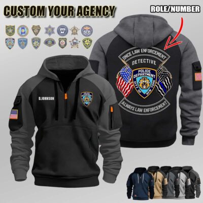 V1 Dual Flag Halfzip Hoodie 1 4