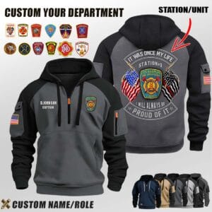 V1 Dual Flag Halfzip Hoodie 2 1