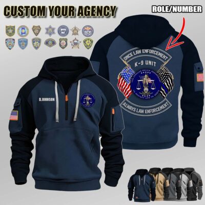 V1 Dual Flag Halfzip Hoodie 2 3