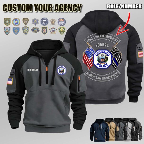 V1 Dual Flag Halfzip Hoodie 3 1