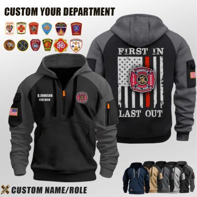 Arnold Volunteer Fire Department_First In Last Out Halfzip Hoodie