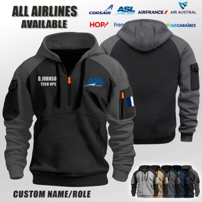 ASL Airlines France_Halfzip Hoodie