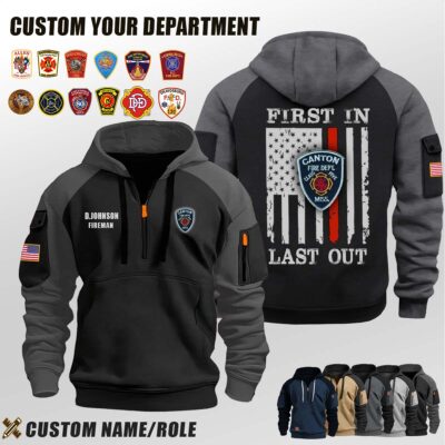 Canton Fire Department MS_First In Last Out Halfzip Hoodie