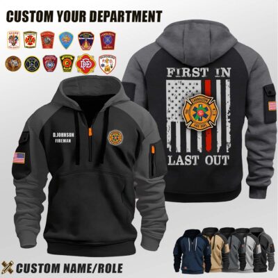 Carrollton Volunteer Fire Department VA_First In Last Out Halfzip Hoodie