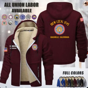 Custom US Unio Labor Fleece Zip Hoodie 2 1