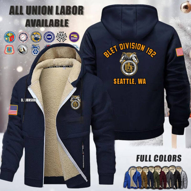 Custom US Unio Labor Fleece Zip Hoodie 4 2