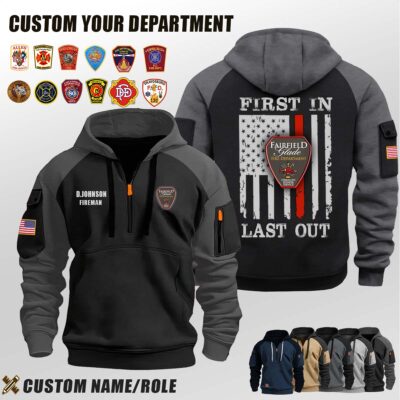 Fairfield Glade Volunteer Fire Department TN_First In Last Out Halfzip Hoodie