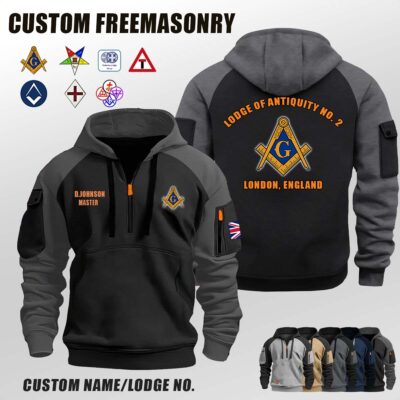 Freemasonry Blue Lodge_Halfzip Hoodie