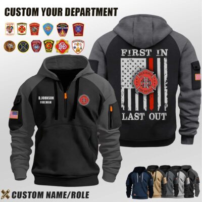 High Ridge Fire District MO_First In Last Out Halfzip Hoodie