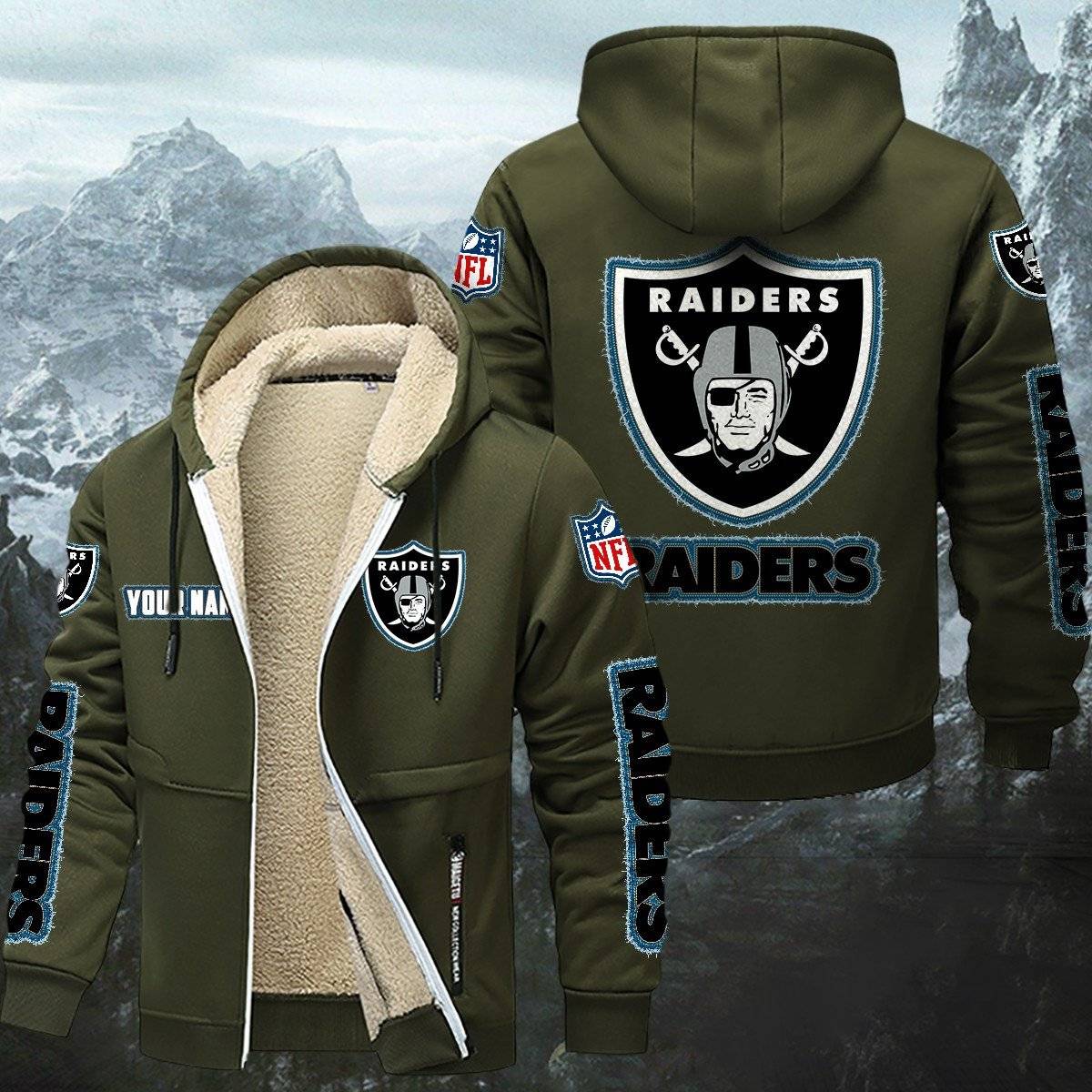 Las Vegas Raiders Fleece Zip Hoodie