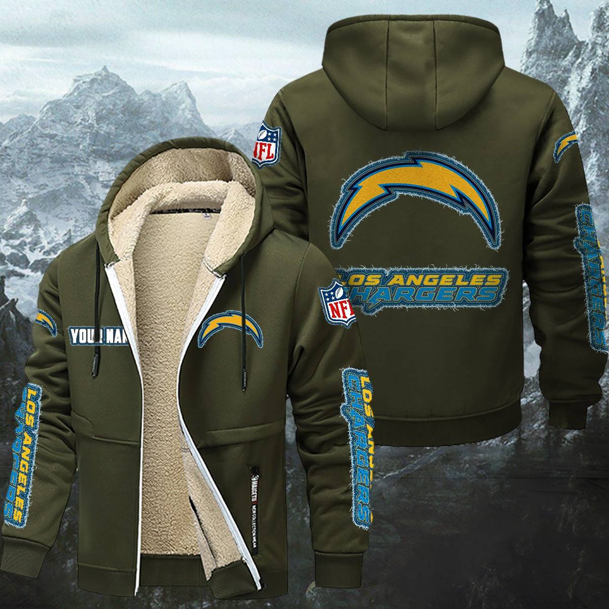 Los Angeles Chargers Fleece Zip Hoodie