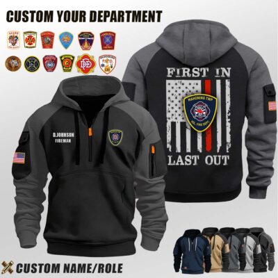 Mahoning Township Fire Department PA_First In Last Out Halfzip Hoodie