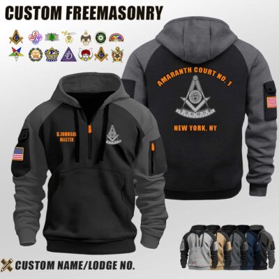 Masonic Past Master_Halfzip Hoodie