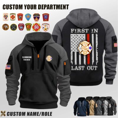 McMechen Vol. Fire Department WV_First In Last Out Halfzip Hoodie