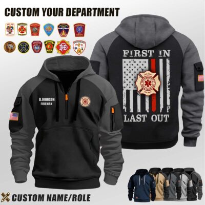Mechanicsville Fire & Ambulance Department IA_First In Last Out Halfzip Hoodie