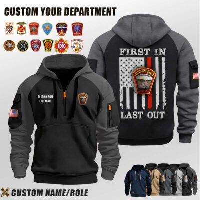 Middleton NH Fire & Rescue NH_First In Last Out Halfzip Hoodie