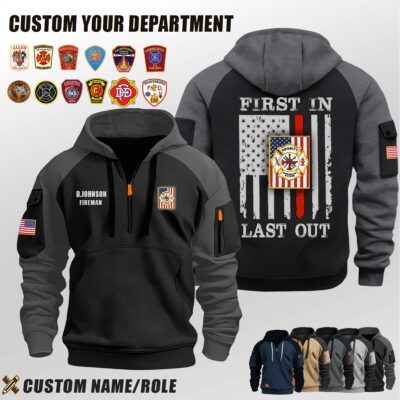 Nesbitt Volunteer Fire Department TX_First In Last Out Halfzip Hoodie