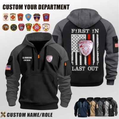 Norwich Township Volunteer Fire Department PA_First In Last Out Halfzip Hoodie