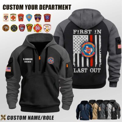 Odessa Fire Rescue TX_First In Last Out Halfzip Hoodie