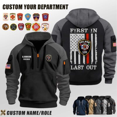 Orland Fire Department CA_First In Last Out Halfzip Hoodie