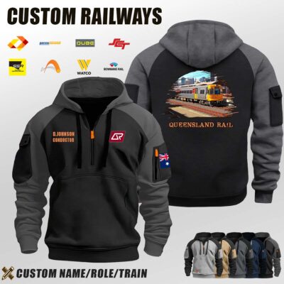 Queensland Rail (QR)_Halfzip Hoodie