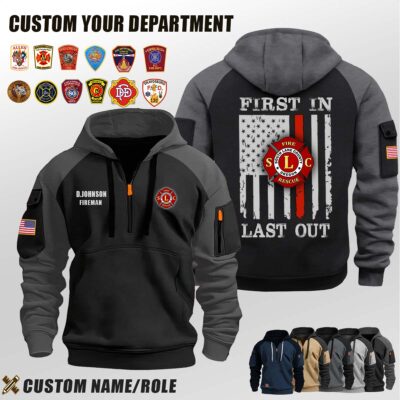 South Lane Fire and Rescue OR_First In Last Out Halfzip Hoodie