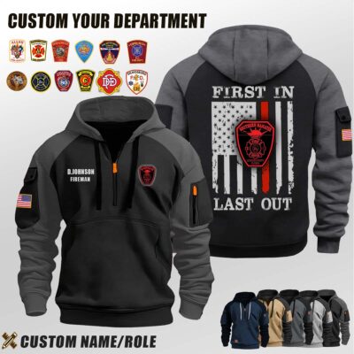 Southern Manatee Fire Rescue FL_First In Last Out Halfzip Hoodie