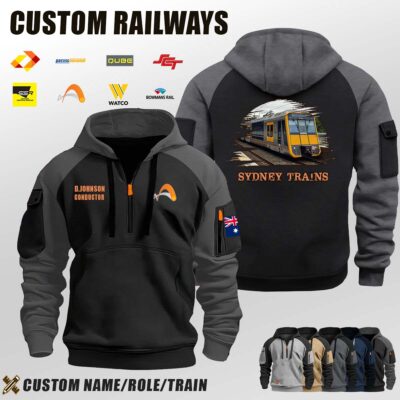 Sydney Trains_Halfzip Hoodie