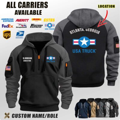 Usa Truck _Location Halfzip Hoodie