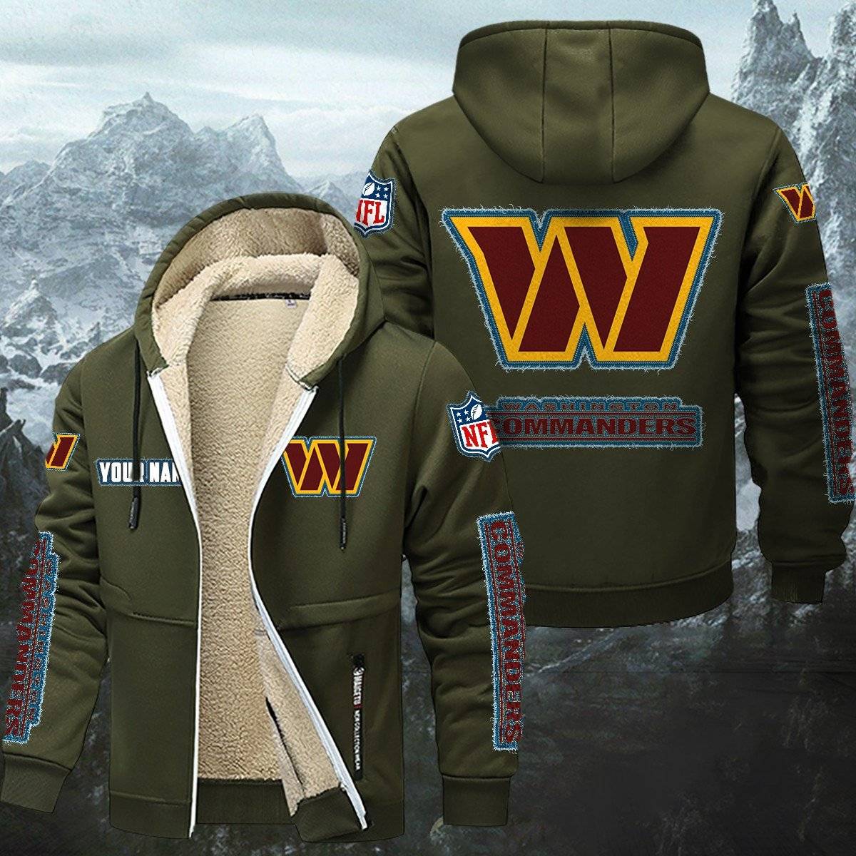 Washington Commanders Fleece Zip Hoodie