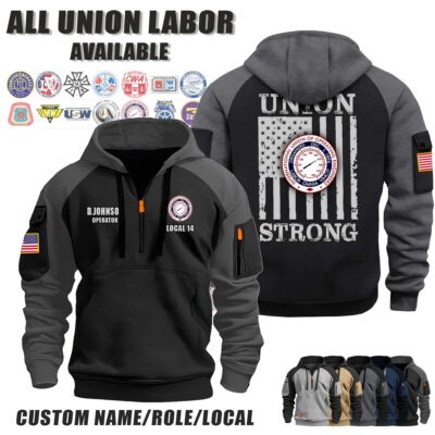 Custom Union Labor V2 Halfzip Hoodie 1 1