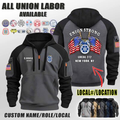 Custom Union Labor V2 Halfzip Hoodie 2